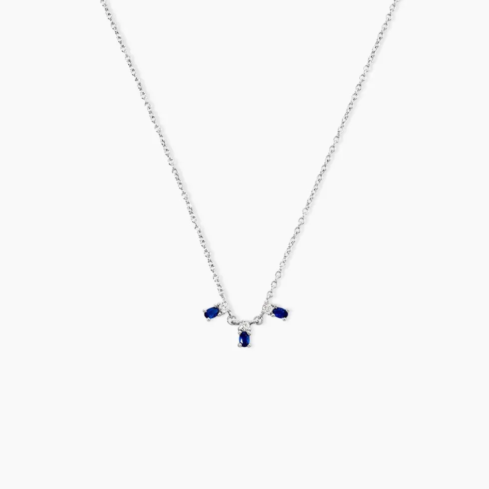 Collier Argent Blanc Augusts Oxydes De Zirconium