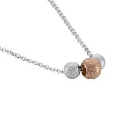 Collier Argent Blanc Bicolore Lemnos