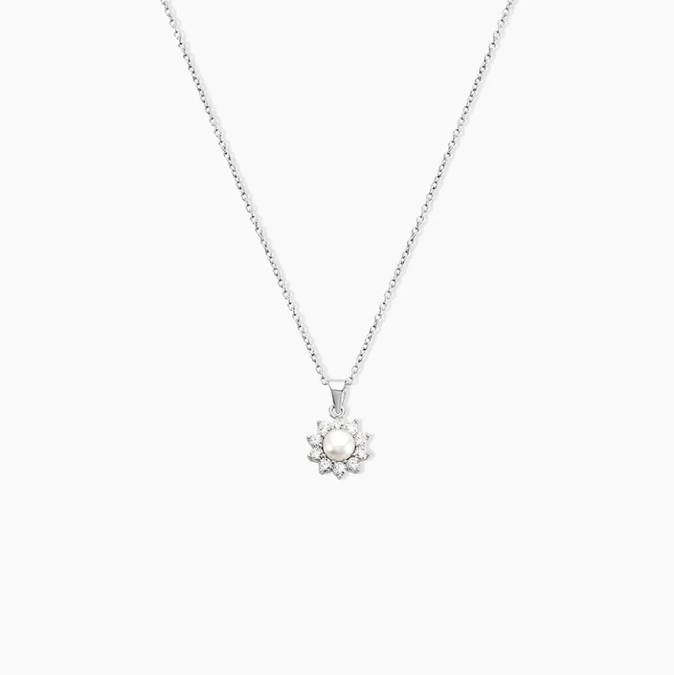 Collier Argent Blanc Cheri Perle De Culture Oxydes De Zirconium