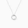 Collier Argent Blanc Circus Oxyde De Zirconium Maille