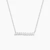 Collier Argent Blanc Joceius Oxydes De Zirconium