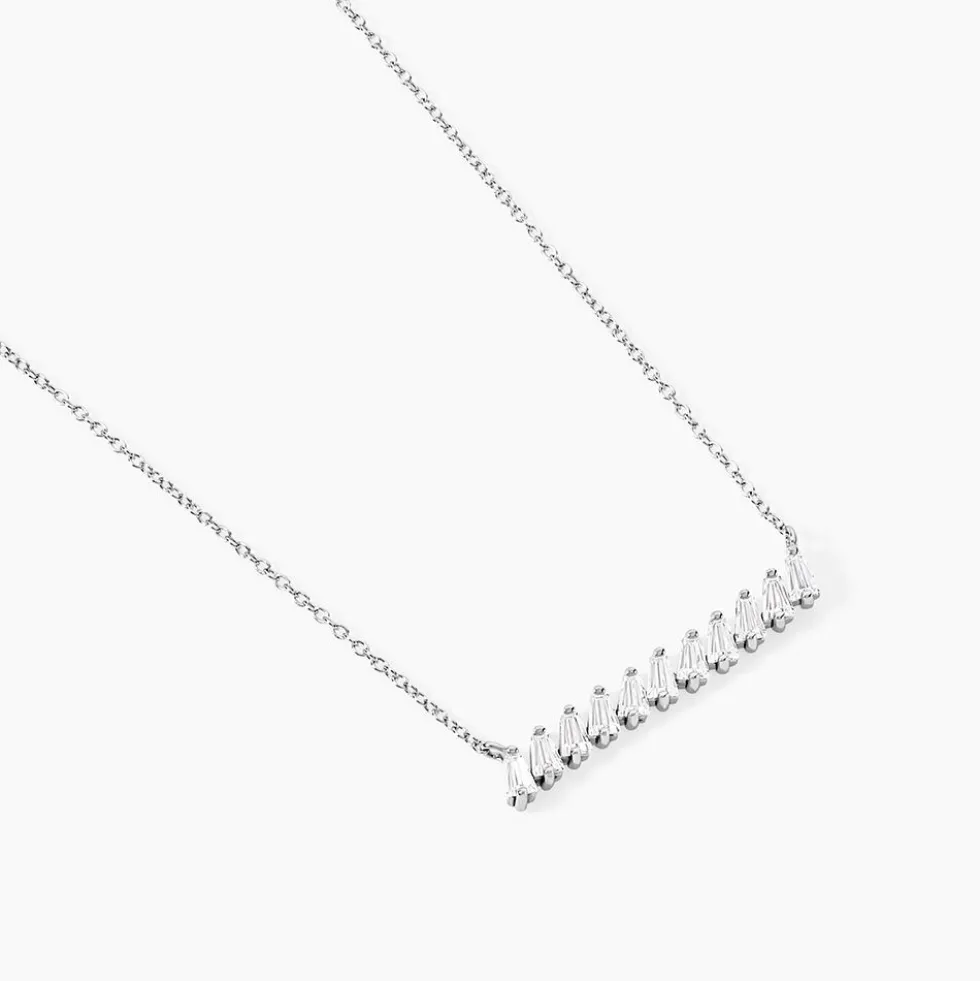 Collier Argent Blanc Joceius Oxydes De Zirconium