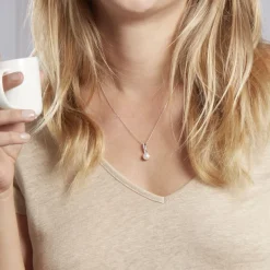Collier Argent Blanc Kathy Perle De Culture