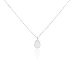 Collier Argent Blanc Paros