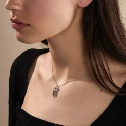 Collier Argent Blanc Sisile
