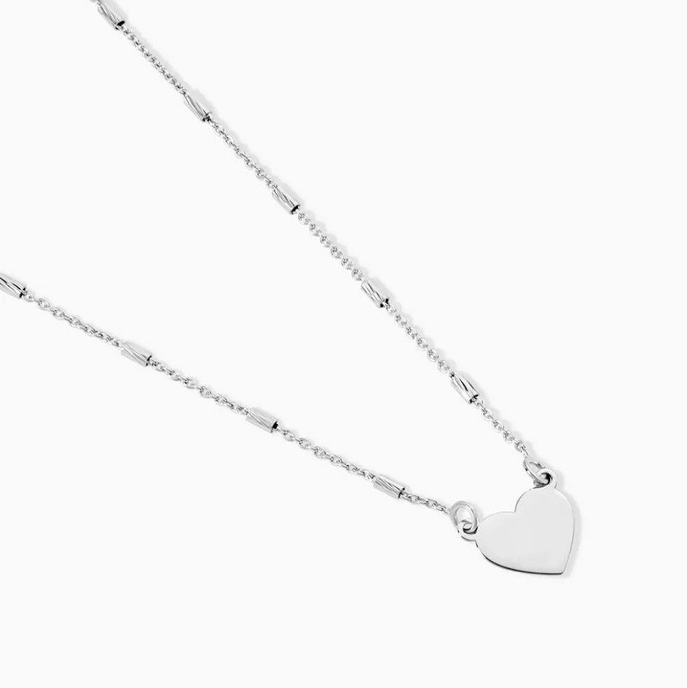 Collier Argent Blanc Taneka