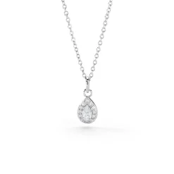 Collier Argent Blanc Tania Oxydes De Zirconium