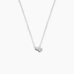 Collier Argent Dounyo Oxydes De Zirconium