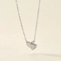 Collier Argent Dounyo Oxydes De Zirconium