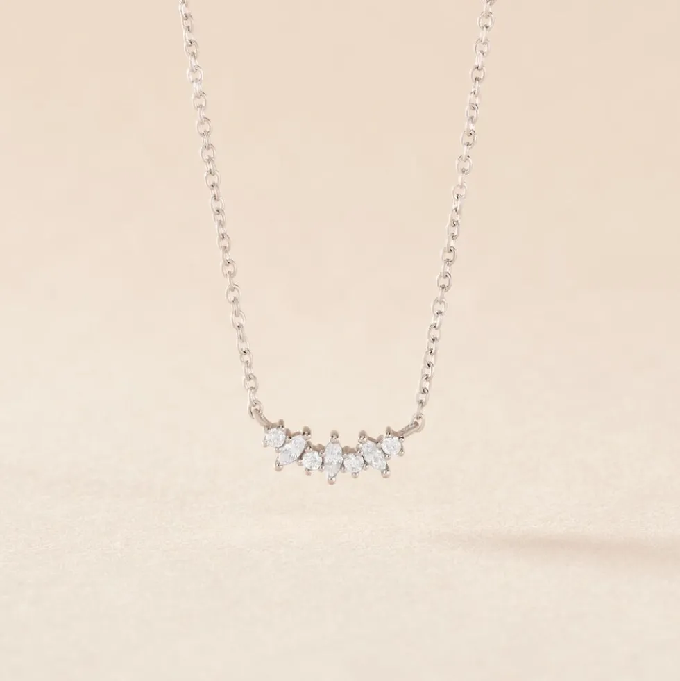 Collier Argent Eden Oxyde De Zirconiums