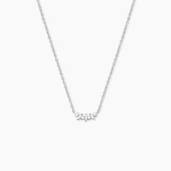 Collier Argent Eden Oxyde De Zirconiums