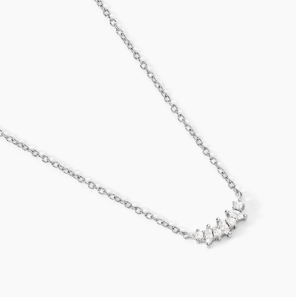 Collier Argent Eden Oxyde De Zirconiums