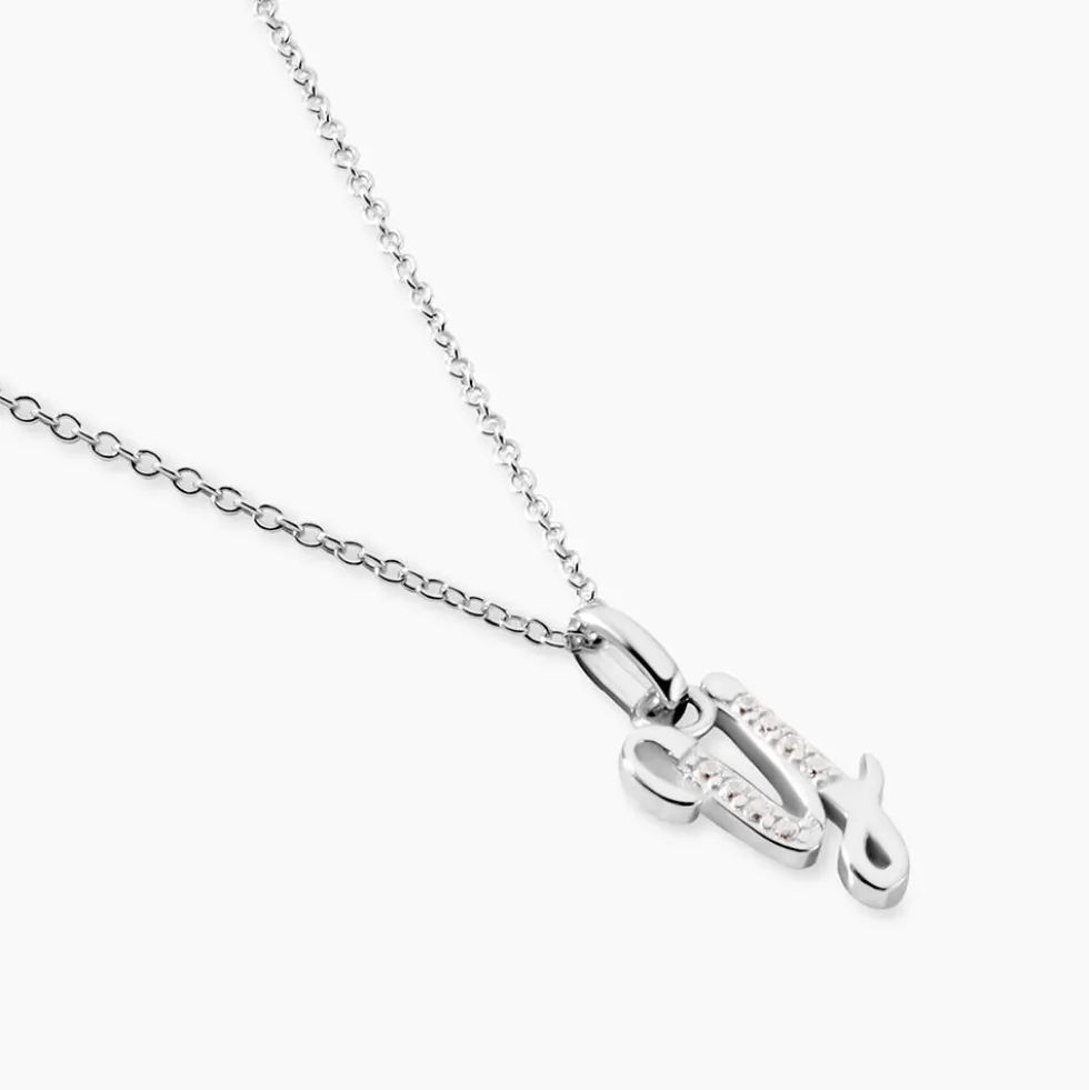 Collier Argent Fifi Oxydes De Zirconium