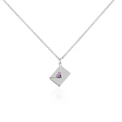 Collier Argent Guntrun Oxydes De Zirconium