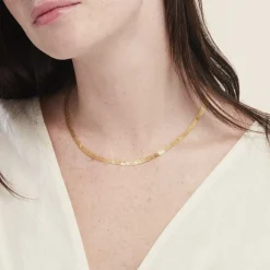 Collier Argent Jaune Carola