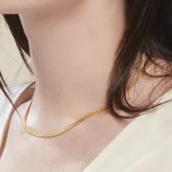 Collier Argent Jaune Carola