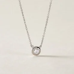 Collier Argent Laureano Oxydes De Zirconium