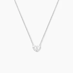 Collier Argent Savin Oxydes De Zirconium