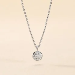 Collier Argent Victorin Oxydes De Zirconium