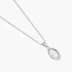 Collier Arone Argent Blanc Oxyde De Zirconium