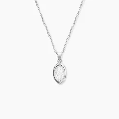 Collier Arone Argent Blanc Oxyde De Zirconium