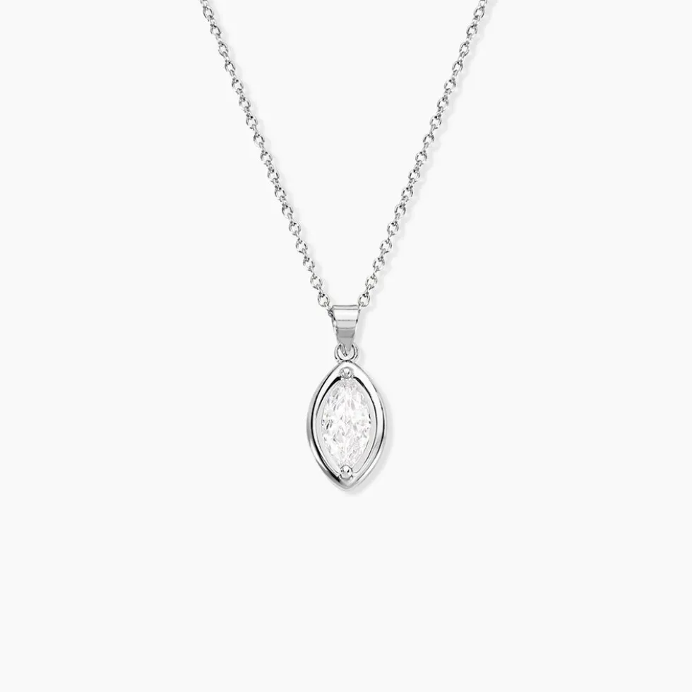 Collier Arone Argent Blanc Oxyde De Zirconium