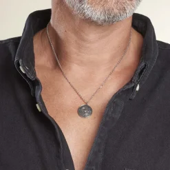 Collier Aryan Acier Blanc
