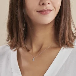 Collier Astra Argent Blanc Oxyde De Zirconium