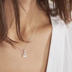Collier Astra Argent Blanc Oxyde De Zirconium