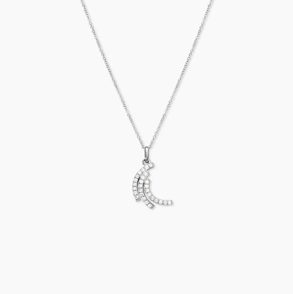 Collier Augustus Argent Blanc Oxyde De Zirconium