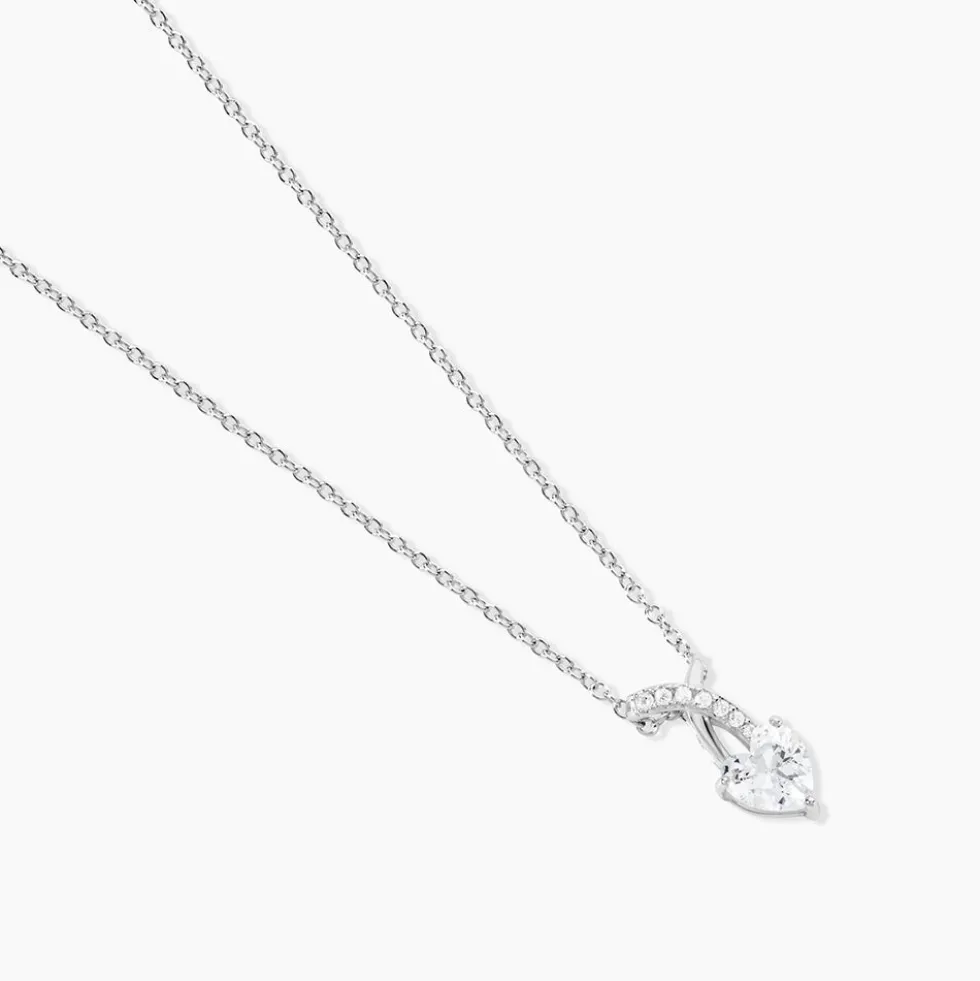 Collier Avalon Argent Blanc Oxyde De Zirconium