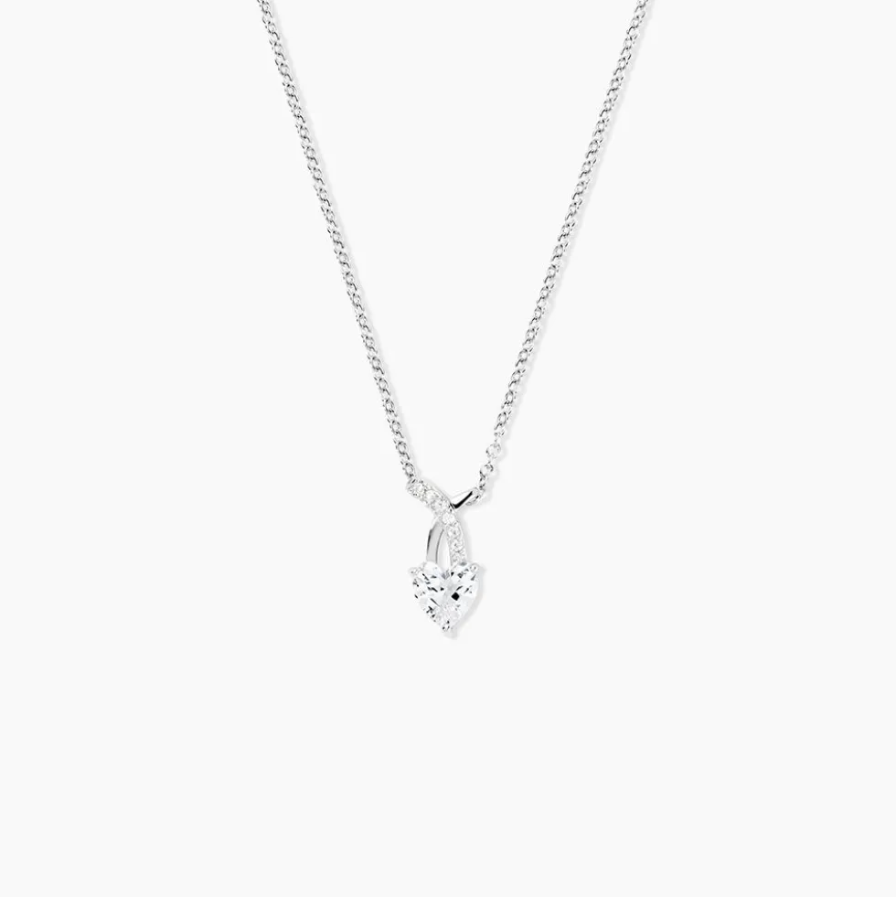 Collier Avalon Argent Blanc Oxyde De Zirconium