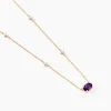 Collier Ayomide Or Jaune Améthyste Oxyde De Zirconium