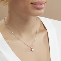 Collier Barbara Argent Blanc
