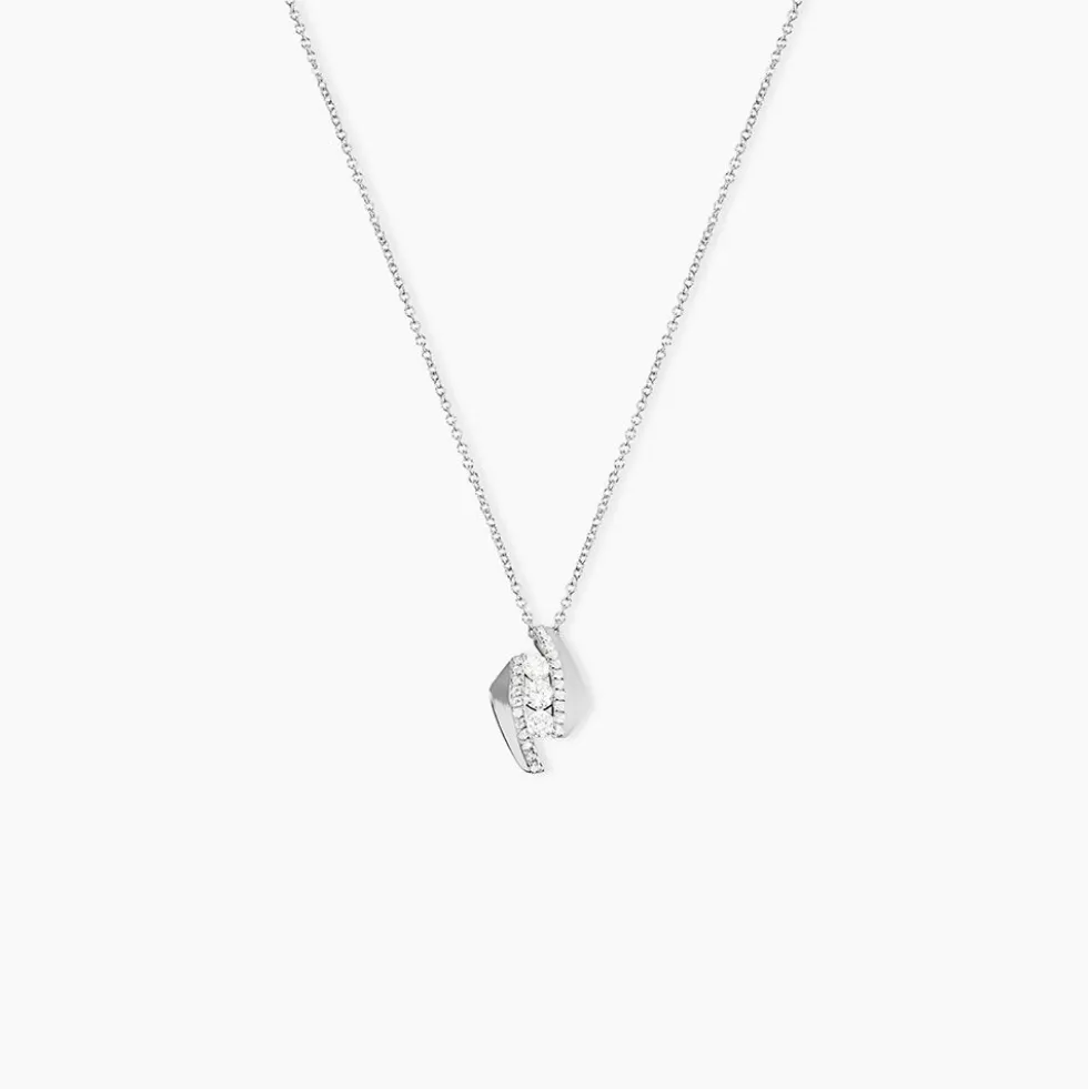 Collier Barbara Or Blanc Diamant
