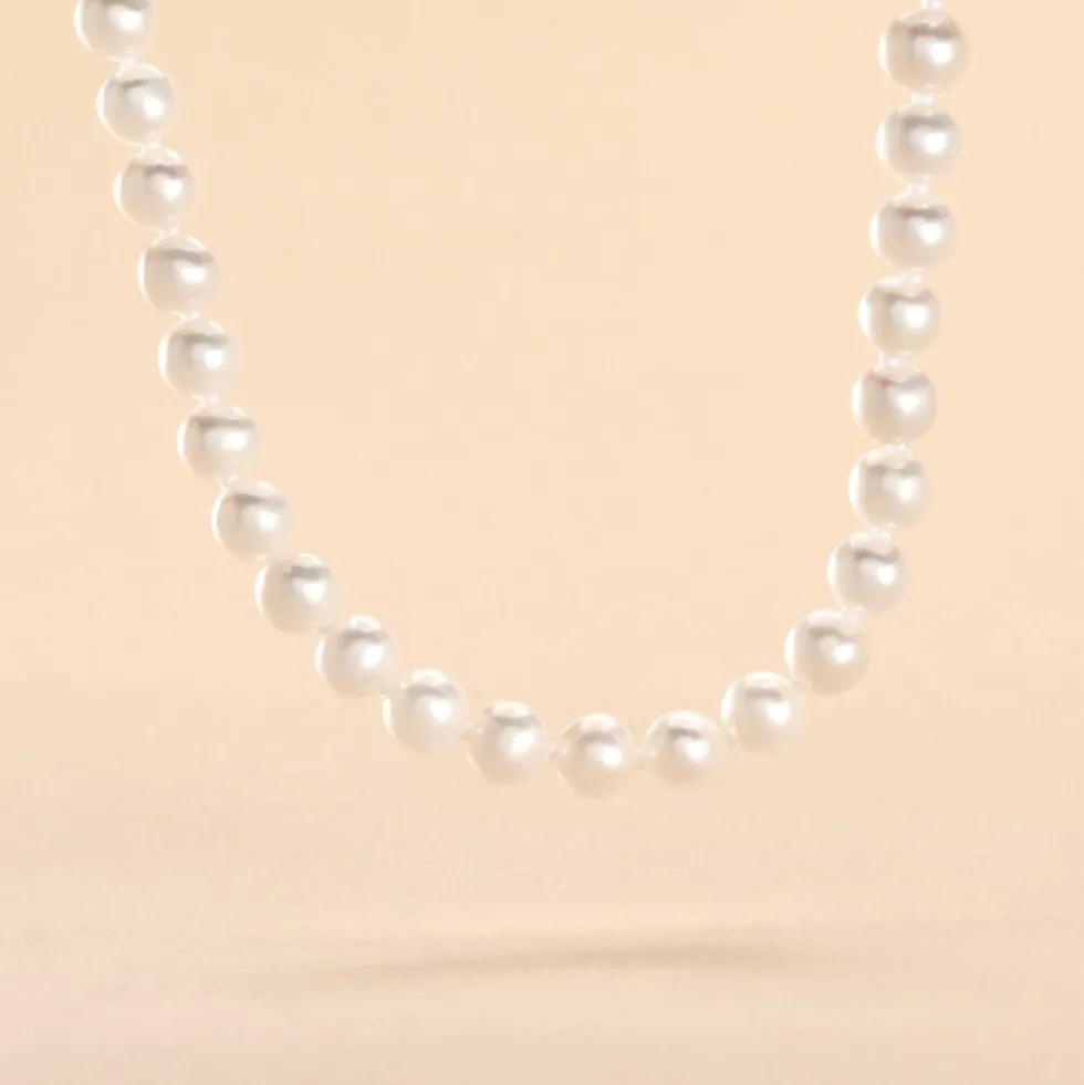 Collier Baroque Or Jaune Perle De Culture