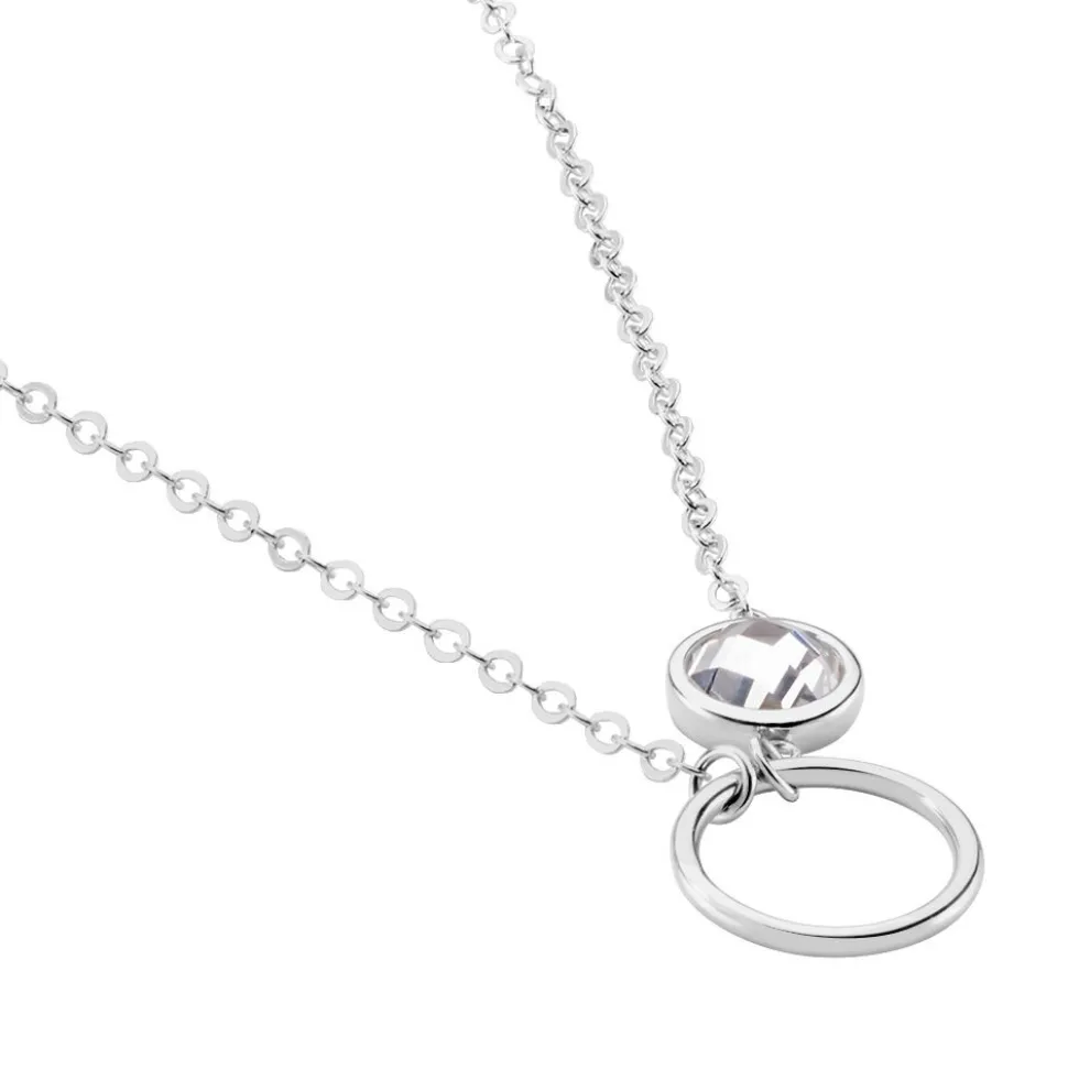 Collier Bastiano Argent Blanc Oxyde De Zirconium
