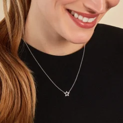 Collier Bess Argent Blanc