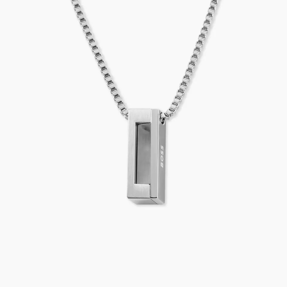 Collier Boss Candor Acier Blanc