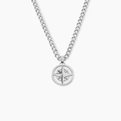 Collier Boss North Acier Blanc