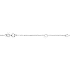 Collier Boucla Or Blanc Saphir Et Diamant