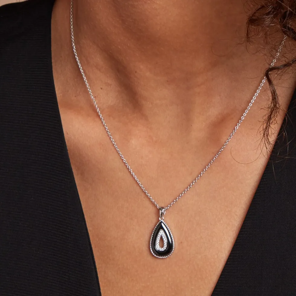 Collier Boyce Argent Blanc Céramique Oxyde De Zirconium