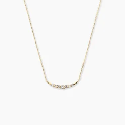 Collier Brannon Or Jaune Oxyde De Zirconium