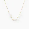 Collier Bron Or Jaune Perle De Culture