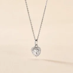 Collier Calvi Argent Blanc Oxyde De Zirconium