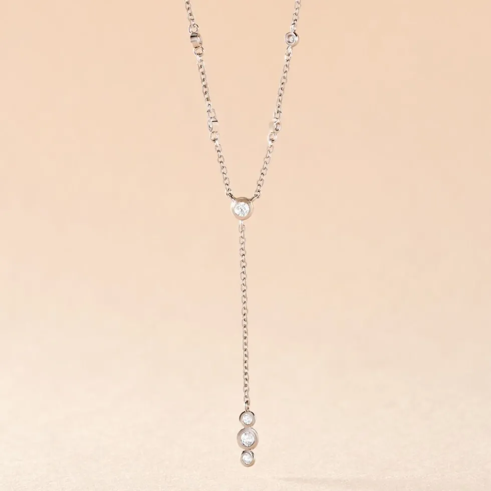 Collier Capella Argent Blanc Oxyde De Zirconium