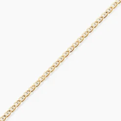 Collier Capucin Or Jaune Maille Marine Plate