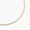 Collier Capucin Or Jaune Maille Marine Plate