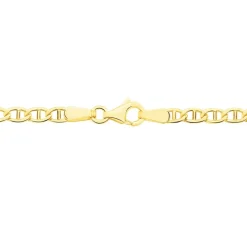 Collier Capucin Or Jaune Maille Marine Plate