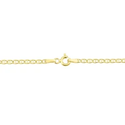 Collier Capucin Or Jaune Maille Marine Plate